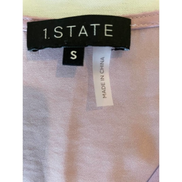 1. State Blouse Top Shirt Size Small Rose Peplum Long Sleeves,Surplice Neck - Picture 6 of 12